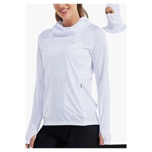 Sun protection hoodie SPF 50 with zippered pockets, thumb holes